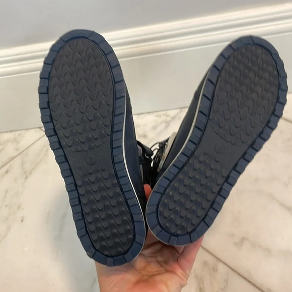 NWT Lily & Dan children’s warm fleece lined boots, navy blue, size 3 - Picture 4 of 5